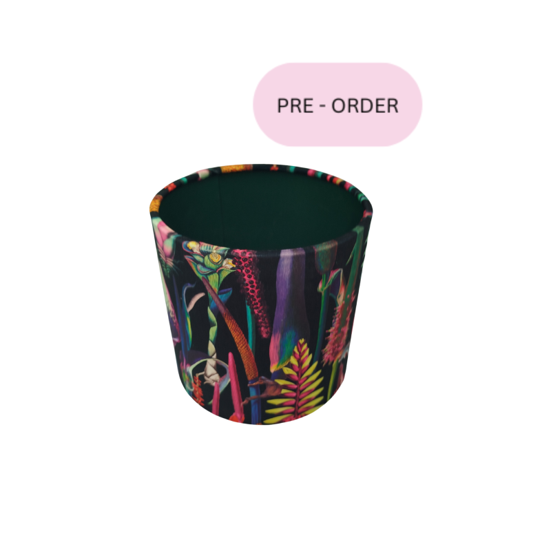 Tropical Bloom By Night - Bottle Green