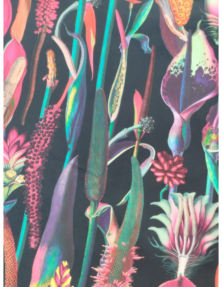 Tropical Bloom By Night - Bottle Green