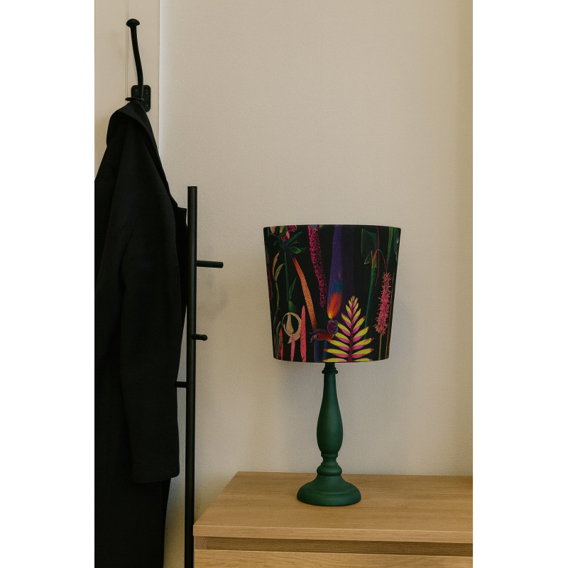 Tropical Bloom By Night - Bottle Green
