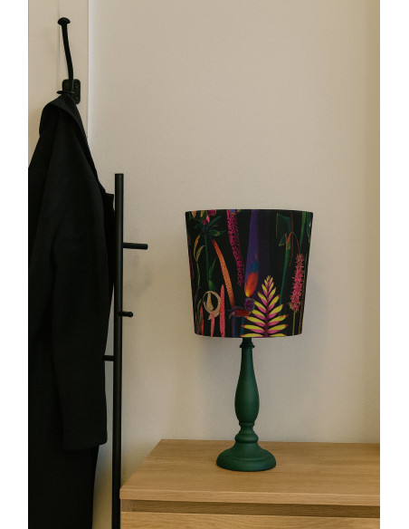 Tropical Bloom By Night - Bottle Green