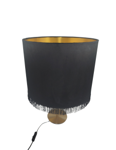 Velvet Balck - Gold -  Fringe Black Short