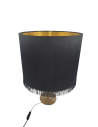 Velvet Balck - Gold -  Fringe Black Short